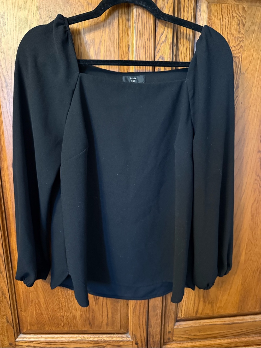 J.Crew black square neck top